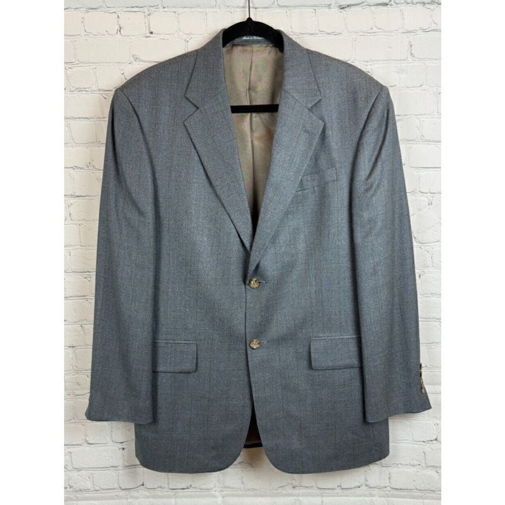 OSCAR DE LA RENTA gray silk wool mens suit jacket blazer 40R NWOT